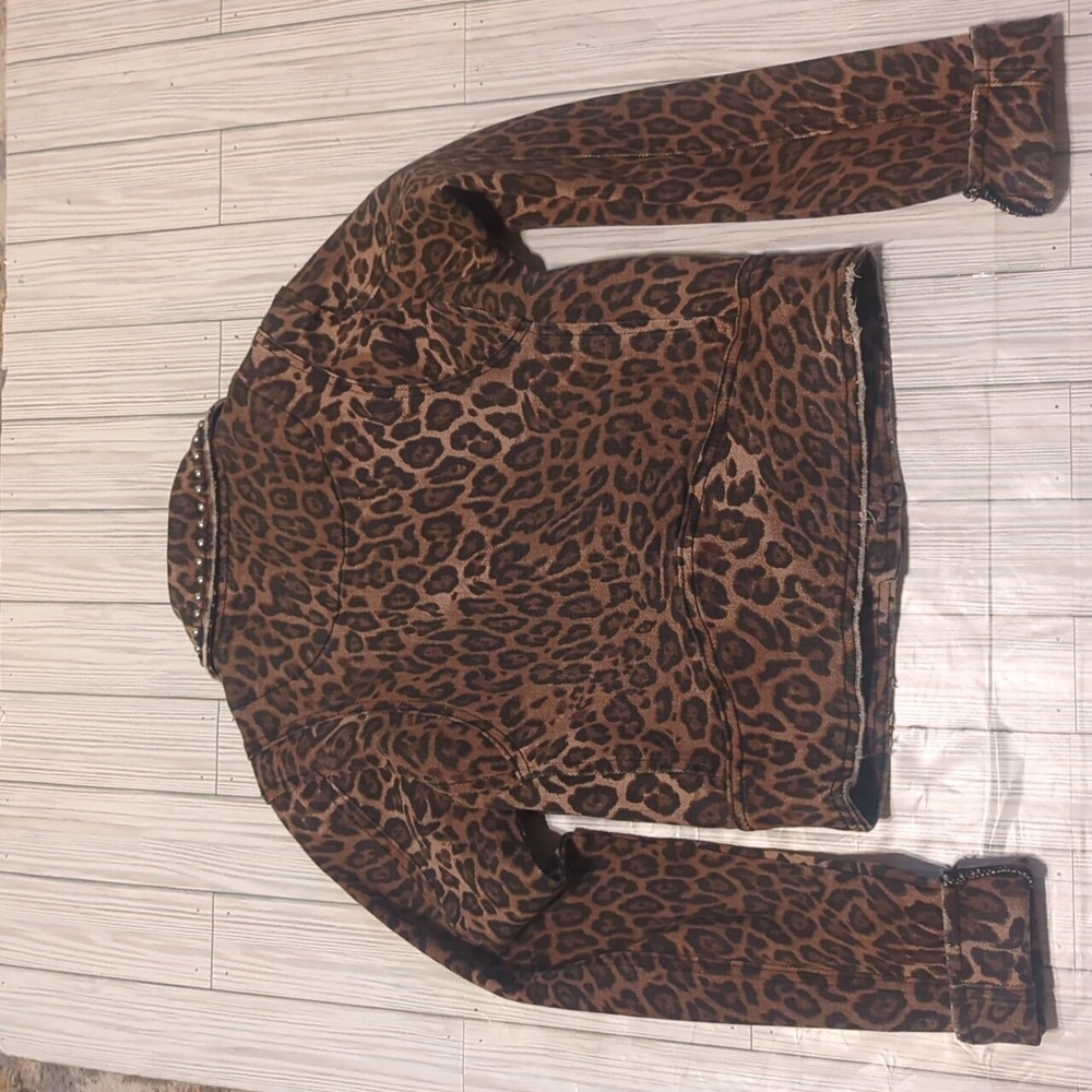 NWT Rampage Leopard Moto Jacket Size Small - Picture 7 of 7